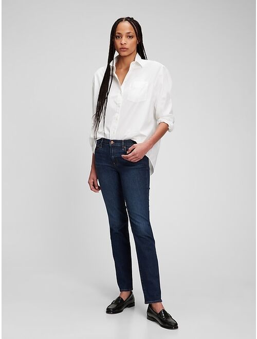 GAP Mid Rise Classic Straight Jeans with Washwell