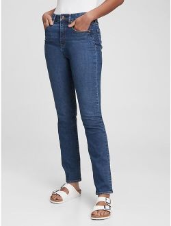 High Rise Classic Straight Jeans with Washwell