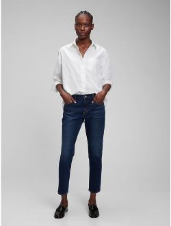 Mid Rise Girlfriend Jeans with Washwell