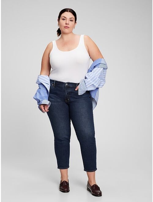 GAP Mid Rise Girlfriend Jeans with Washwell