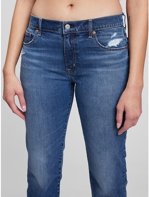 GAP Mid Rise Girlfriend Jeans with Washwell
