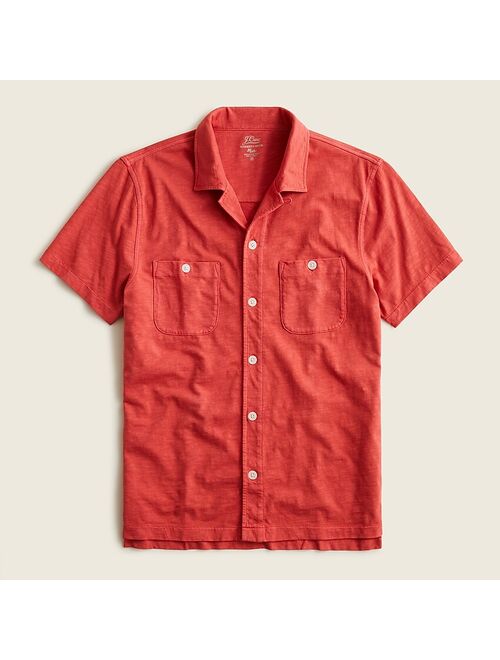 J.Crew Short-sleeve camp-collar garment-dyed Harbor shirt