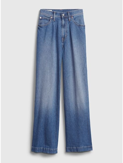 GAP High Rise Wide-Leg Jeans with Washwell