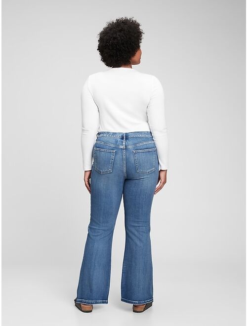 GAP High Rise Flare Jeans with Washwell
