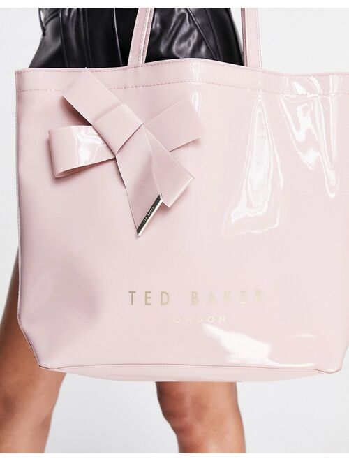 Ted Baker Nicon large icon bow tote in peach