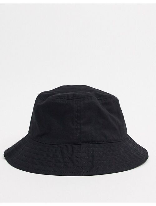 Asos Design cotton bucket hat in black