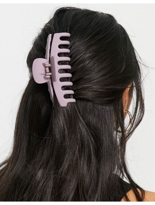 Asos Design hair claw in matte lilac