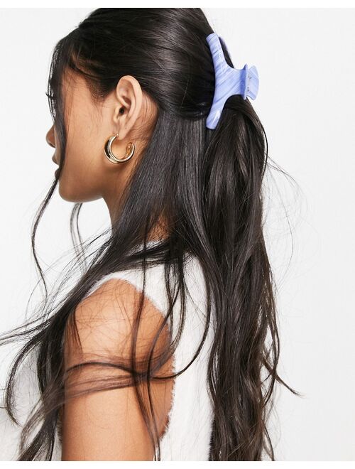 Asos Design hair claw with stripe detail in blue