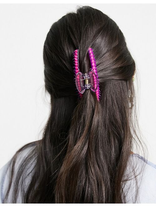 Asos Design hair claw with rubber spikes