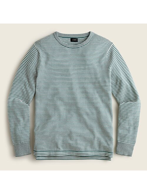 J.Crew Cotton split-hem sweater in stripe