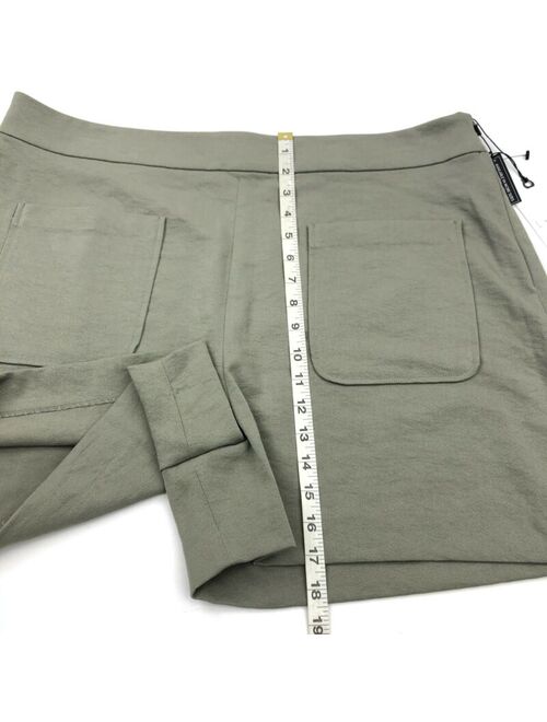 Leith High Waisted Green Shorts Side Zipper Front Pockets Plus Size 2X