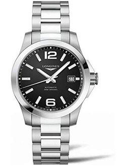 Conquest Black Dial Stainless Steel Automatic Mens Watch L3.776.4.58.6