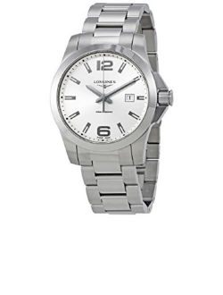 Conquest Silver Dial Steel Mens 43mm Watch L37604766