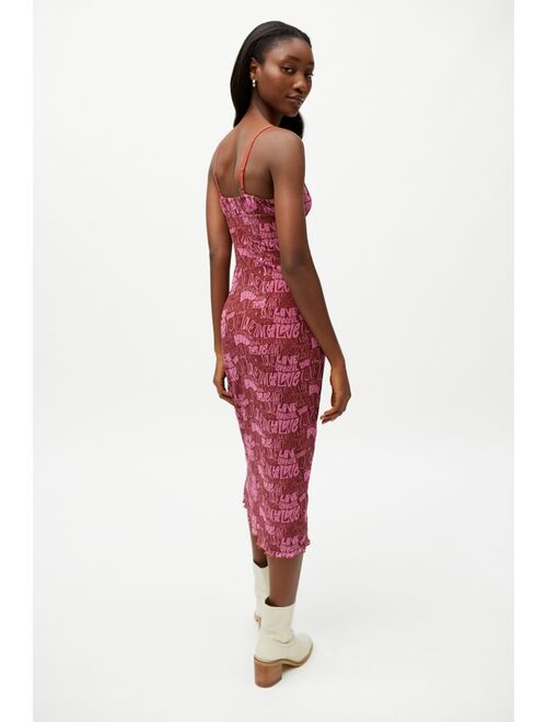 Urban outfitters UO Gwen Mesh Midi Slip Dress