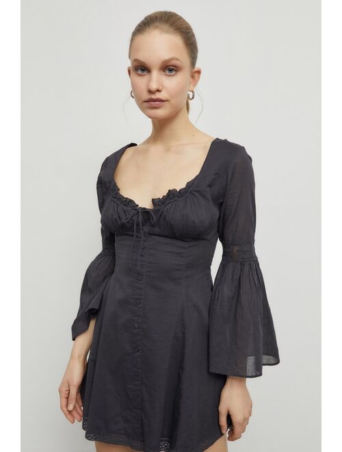 Urban outfitters UO Corset Long Sleeve Mini Dress