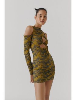 UO Sparkly Cutout Mini Dress