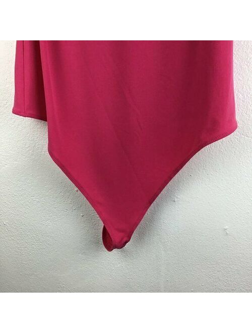 Leith Women's Blouse Tops Flutter Sleeve Ladies Bodysuit One-Piece Pink Size XL