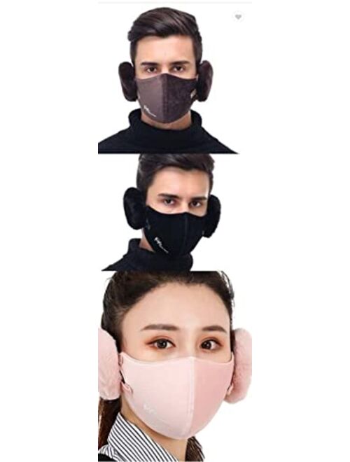 Generic Detachable FashionTee Warm Face Mask Earmuffs, 2-in-1 Winter Warm Masks for Adults&Children, Unisex Masks