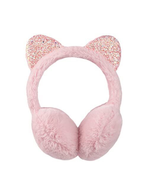 ZIIVARD Ear Muffs for Girl Women Winter Ear Warmers Cute Furry Plush Headband Earmuff
