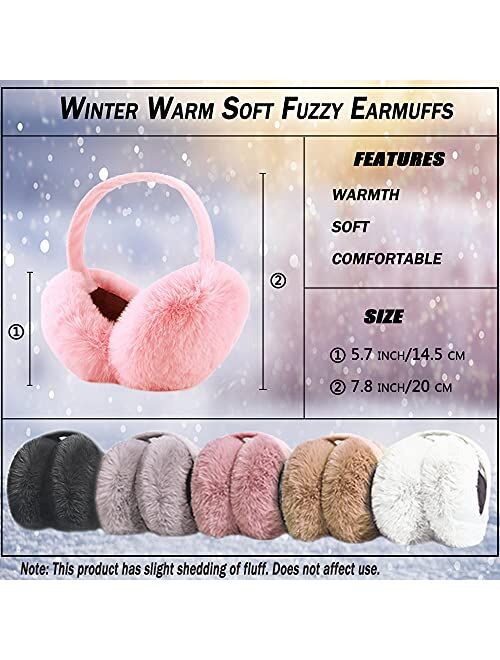 Belsen Womens Faux Furry Warm Soft Earmuffs Winter Outdoor Foldable Ear Warmers