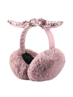 Felice Ann Unisex Winter Warm Faux Fur Plush Earmuffs Foldable Ear Muffs Ear Warmers