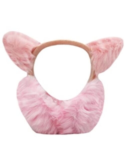 Hg Kangqi Cute Foldable Earmuffs with Cat Ears Ear Cover Fluffy Warm Winter