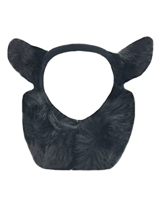 Hg Kangqi Cute Foldable Earmuffs with Cat Ears Ear Cover Fluffy Warm Winter