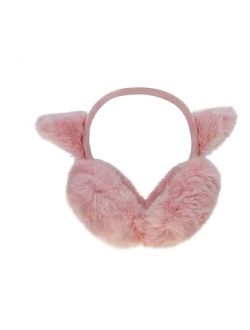 Warm Faux Furry Earmuffs Winter Cute Cat Kitten Ear Cover Outdoor Ear Warmer For Girls Women