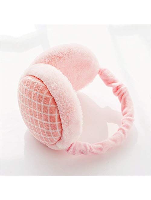 ZYXLN-Earmuffs,Earmuffs for Women Foldable Warm Winter Ear Muffs Simplicity and Lovely Winter Anti-Freeze Ear Protector Ear Cover Winter Outdoor Earmuffs (Color : Light P