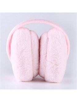 ZYXLN-Earmuffs,Winter Earmuffs for Women/Girl Convenient and Practical Soft Plush Fluffy Earmuffs Foldable Ear Warmers Winter Ear Muffs for Cold Weather (Color : Light Pi