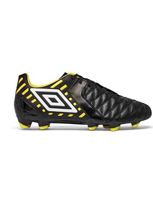 Umbro Juniors Youth Big Boys Medusae II Premier Soccer Shoes, Black/White/Golden Kiwi