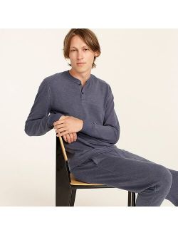 Nordic Camp fleece henley pajama top