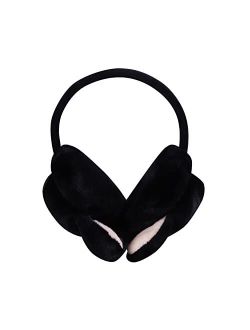 Siqitechno Winter Earmuffs for Girls Women Kids Ear Cover Adjustable Faux Fur Ear Muffs Plush Ear Warmer Rabbit Earflaps Headband