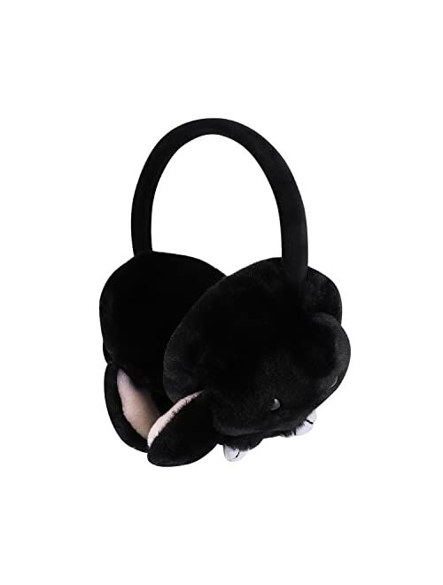 Siqitechno Winter Earmuffs for Girls Women Kids Ear Cover Adjustable Faux Fur Ear Muffs Plush Ear Warmer Rabbit Earflaps Headband