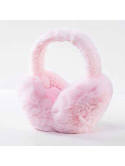 WANGZIYAN Ear Muffs Women Girls Men Skiing Accessories Fluffy Foldable Earmuffs Thermal Ear Warmer Protection from Wind Baby Ladies Gift for Winter (Color : Pink)