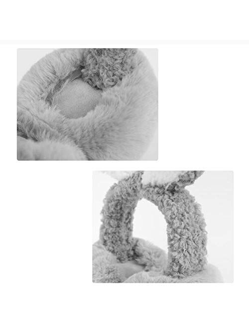 ZYXLN-Earmuffs,Ear Warmers for Women/Cute Girl Foldable Winter Outdoor Earmuff Imitation Rabbit Fur Plush Hair Fluffy Earmuffs Cold Weather Eramuffs (Color : Light Pink)