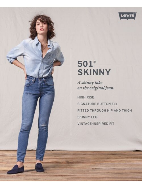 Levi's Women's 501 Distressed Skinny Jeans