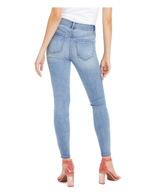 INC International Concepts Mid Rise Rip & Repair Skinny Jeans, Created for Macy's