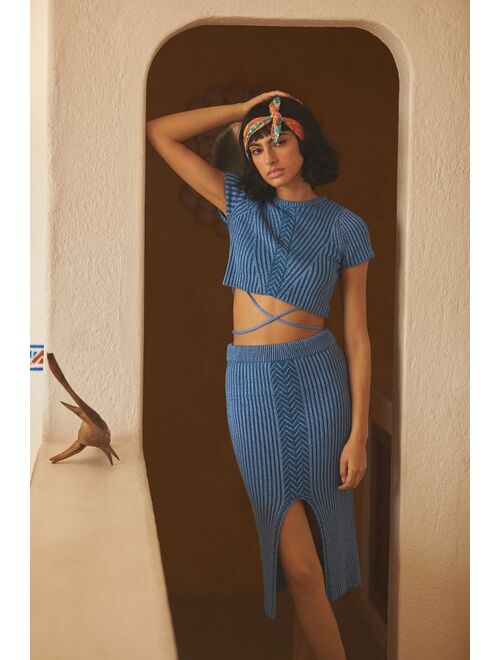Anthropologie Knit Midi Skirt Set