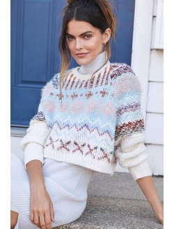Daily Practice by Anthropologie Plush Cropped Pullover Styling Sweater