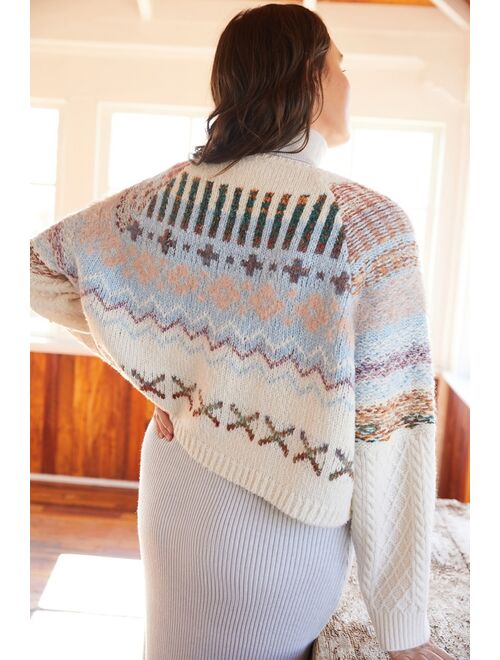 Daily Practice by Anthropologie Plush Cropped Pullover Styling Sweater