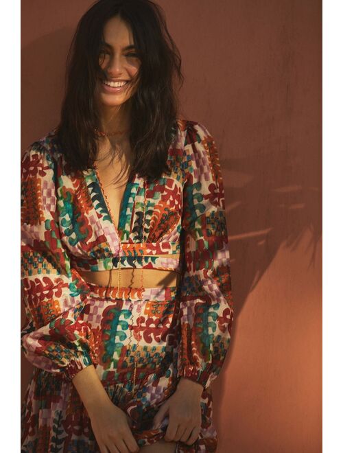 Anthropologie Abstract Skirt Set