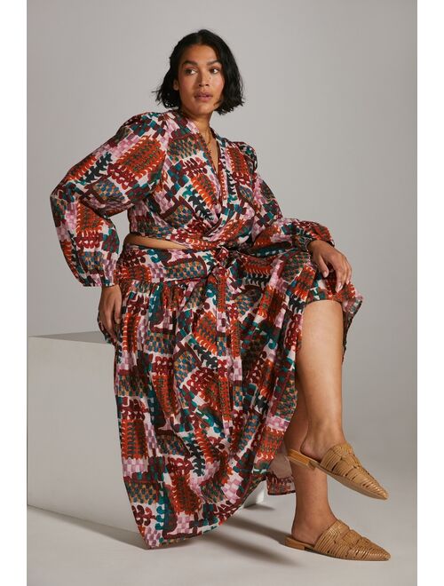 Anthropologie Abstract Skirt Set