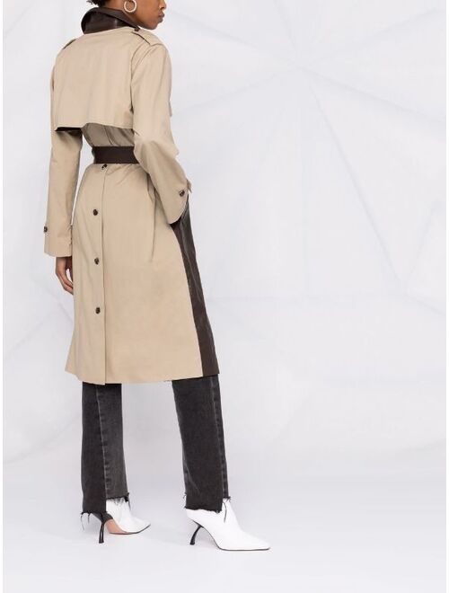 Pinko two-tone trench coat