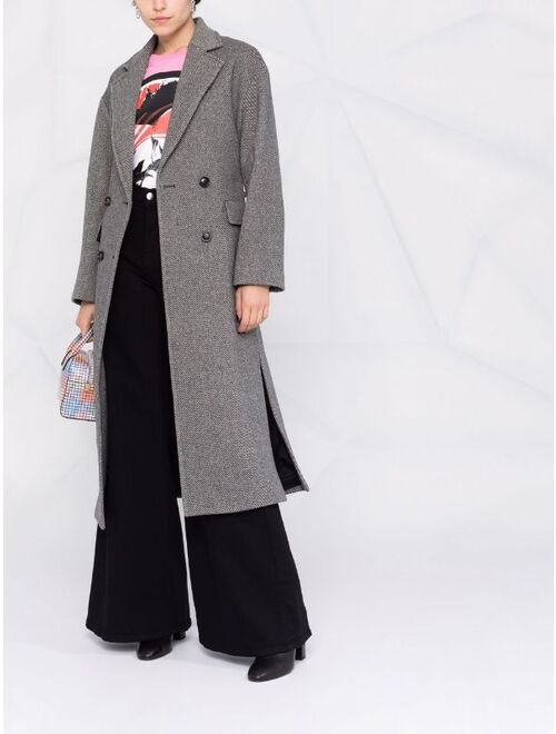 Pinko double-breasted belted coat