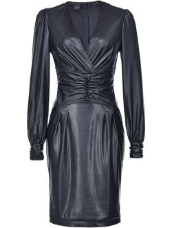 textured ruched style dress