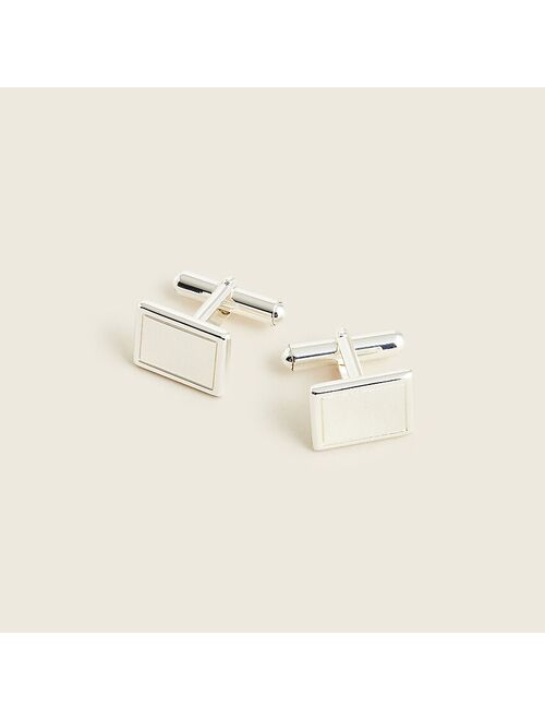 J.Crew Sterling silver rectangle cuff links