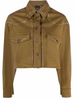 cropped button-fastening jacket
