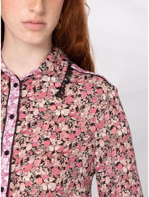 Pinko floral button-down shirt