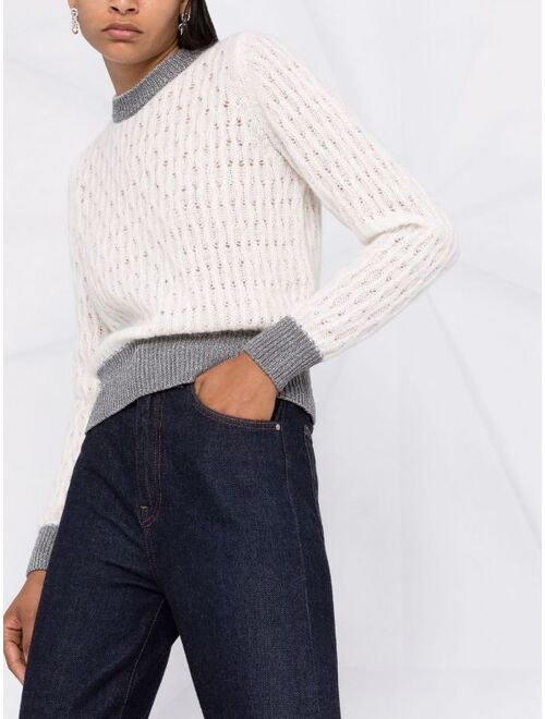 Pinko contrast-trim knitted jumper